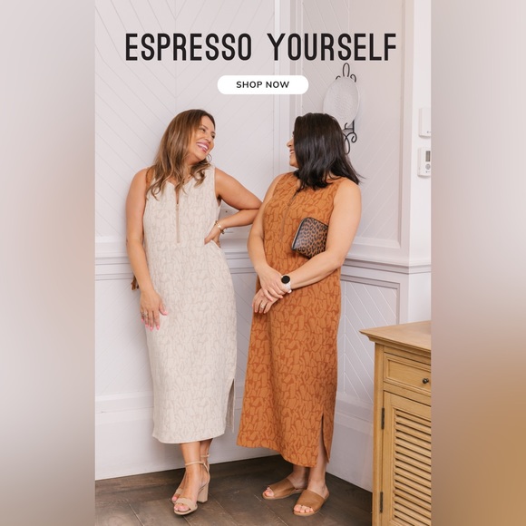 Smash + Tess Dresses & Skirts - SMASH & TESS Coffee Date Dress in Cinnamon